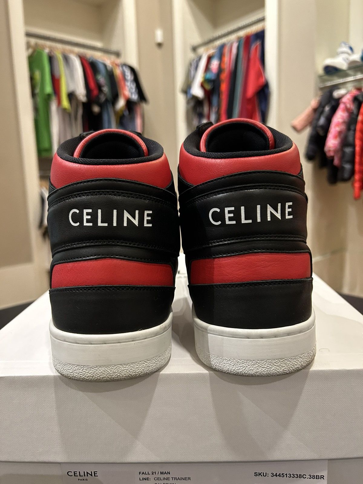 Celine Celine CT-03 High Top Sneaker - Red/Black Size US 12 / EU 45 - 3 Thumbnail
