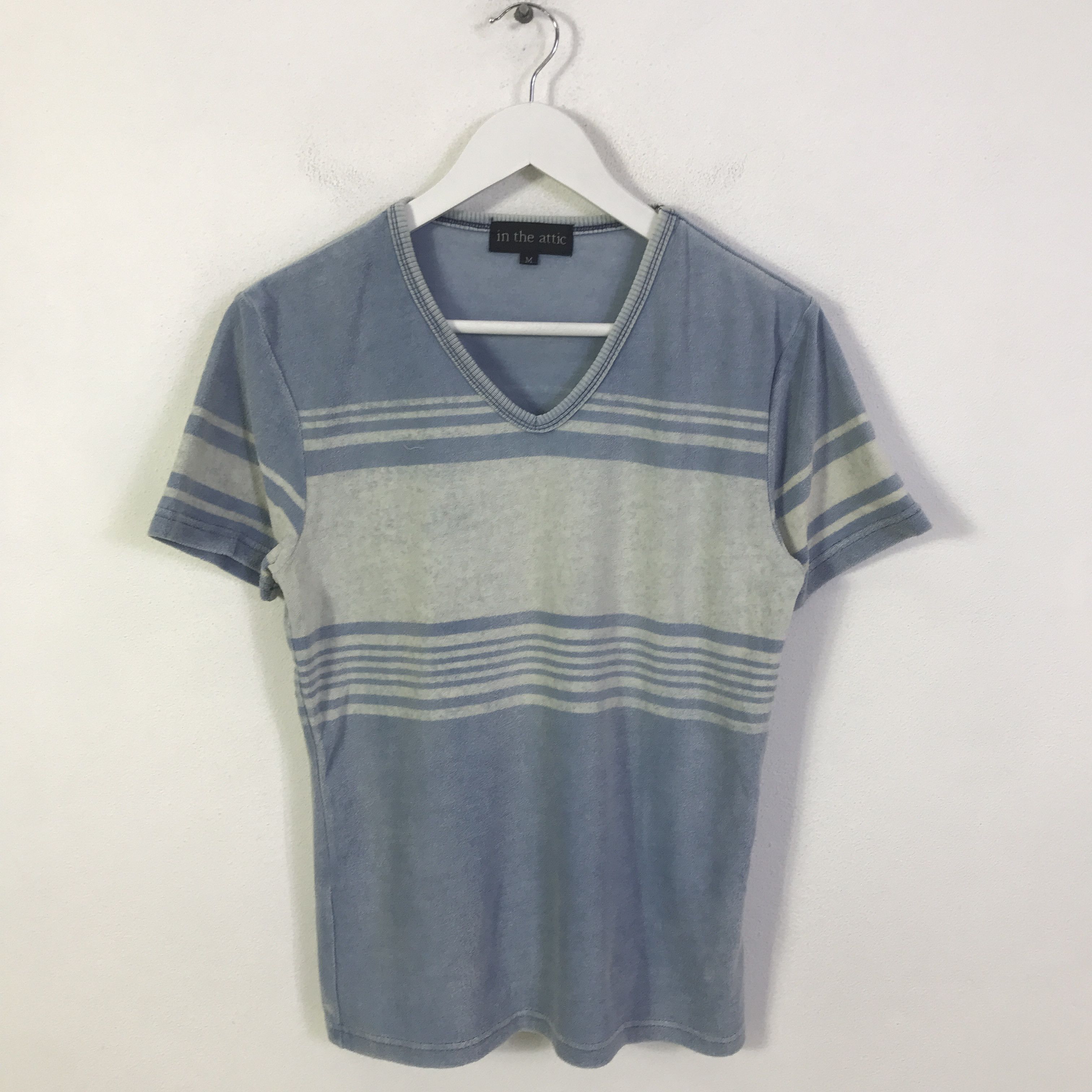 In The Attic Japan brand in the attic Striped t-shirt K93B33 Size US M / EU 48-50 / 2 - 1 Thumbnail