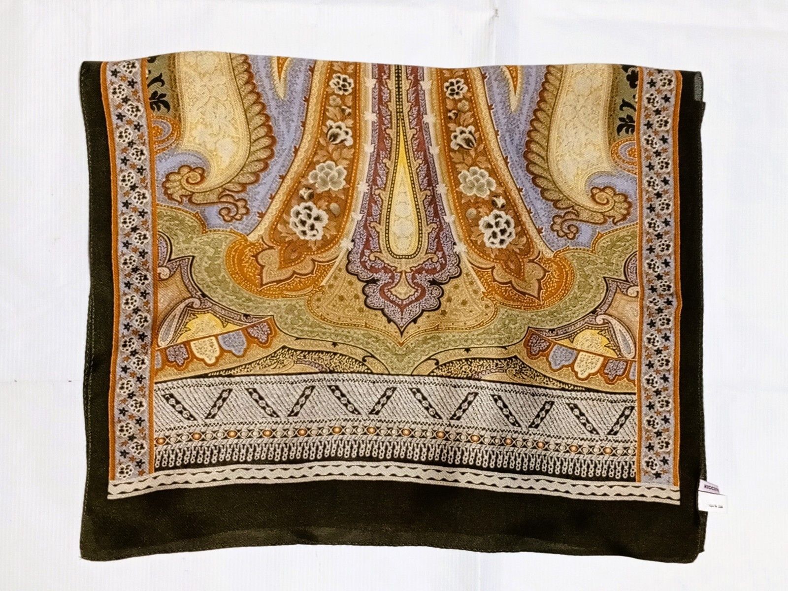 Other RICCINI Paisley Geometric Paisley Floral Silk Scarf Shawl Size ONE SIZE - 10 Thumbnail