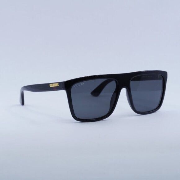 Gucci Gucci GG0748S 001 Sunglasses Black Square Frame, Grey Lenses Size ONE SIZE - 5 Thumbnail
