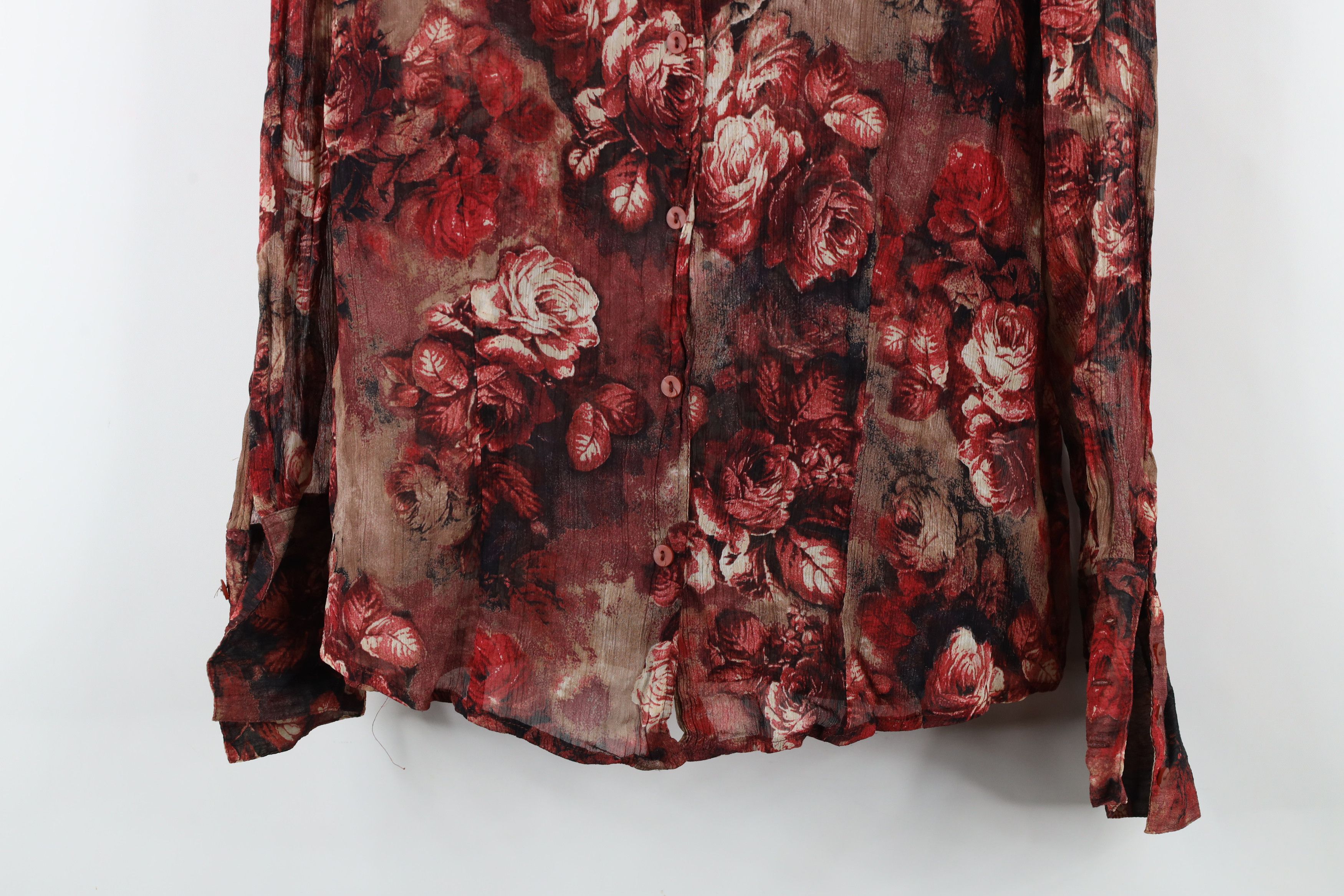 Vintage Vintage 90s Y2K Flower Floral Bella Collared Button Shirt Size M / US 6-8 / IT 42-44 - 3 Thumbnail