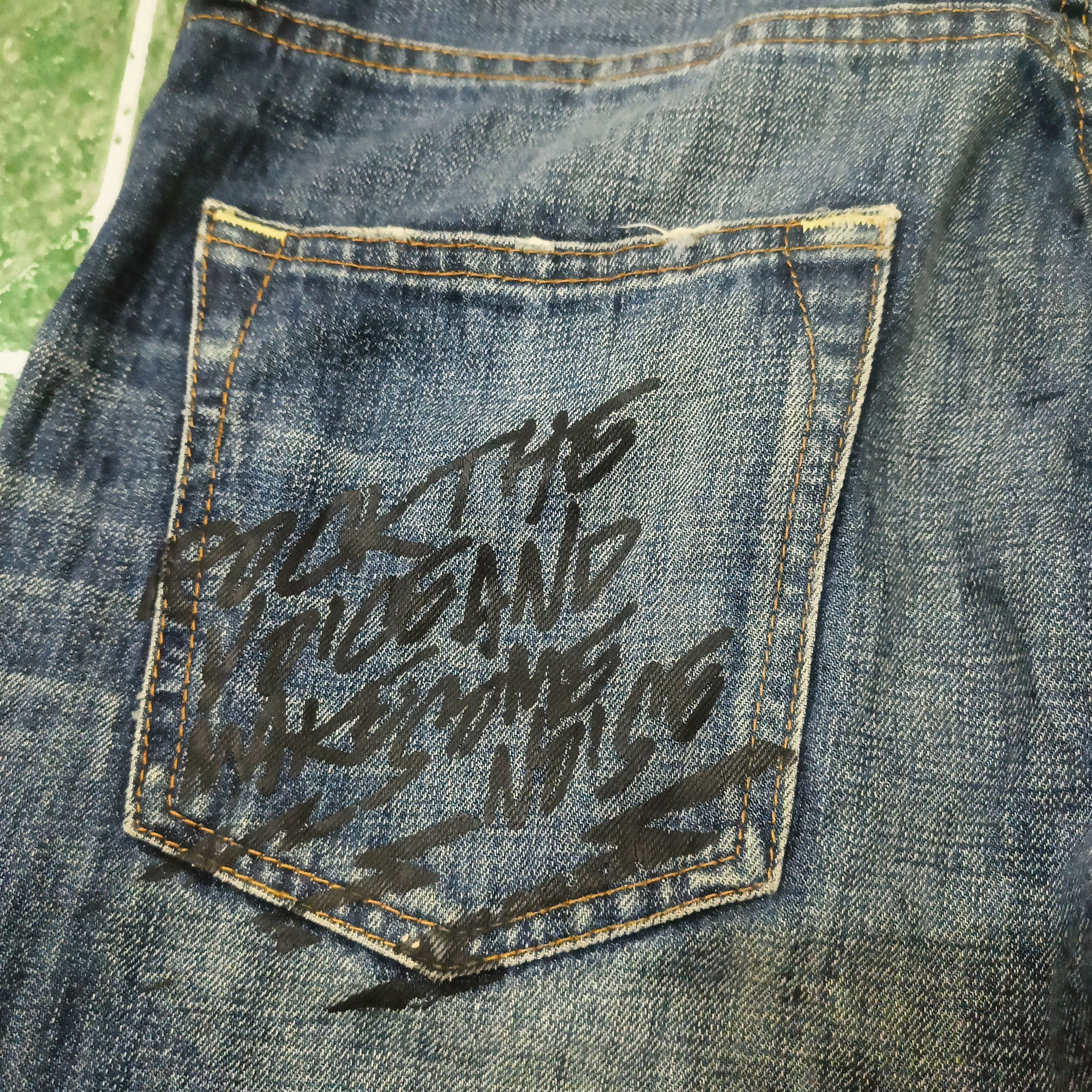 If Six Was Nine Rare Double Dog Distressed Denim Japan jeans Size US 32 / EU 48 - 19 Thumbnail