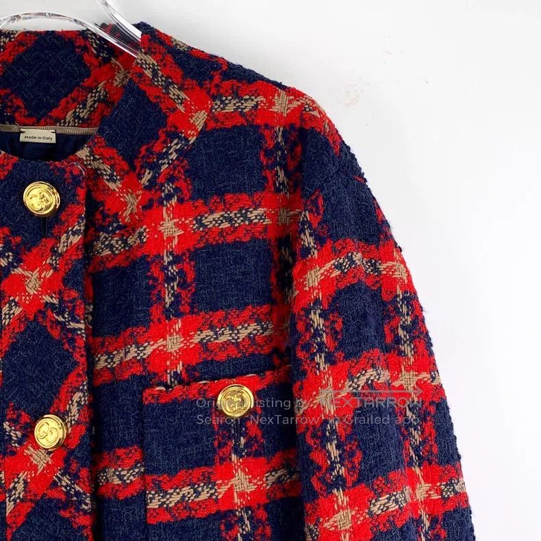 Gucci Gucci 22 colour-blocked plaid single-breasted long-sleeved Size XS / US 0-2 / IT 36-38 - 3 Thumbnail