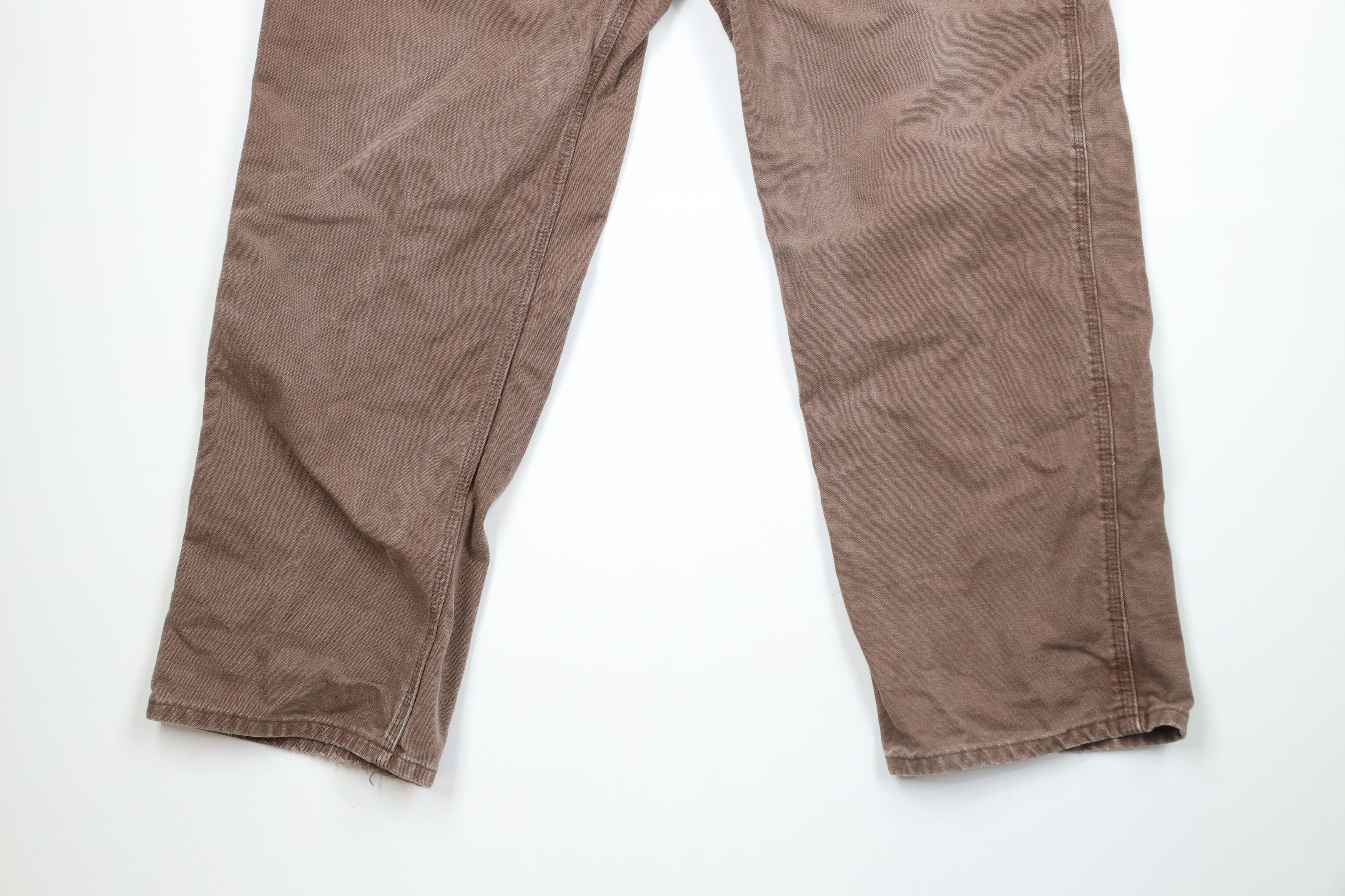 Carhartt × Vintage Vintage 90s Carhartt Wide Leg Canvas Dungaree Pants Brown Size US 40 / EU 56 - 4 Thumbnail