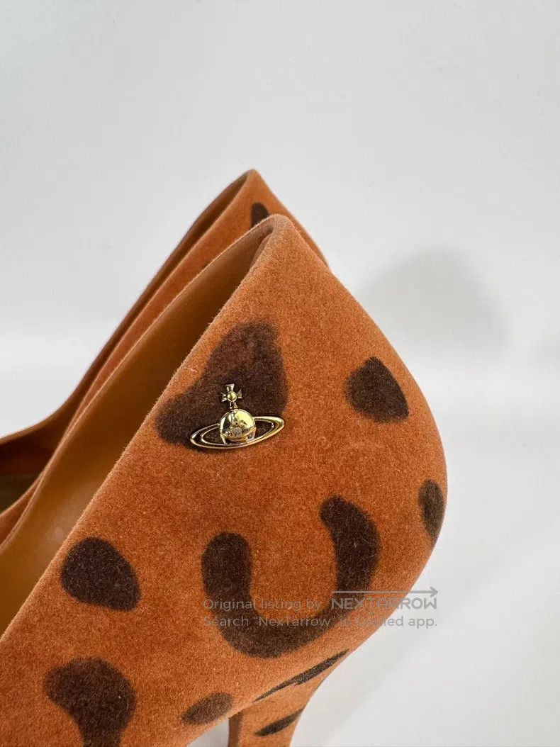 Vivienne Westwood Vivienne Westwood Orange Cat Paw Velvet High Heel Shoes Size US 4.5 / IT 34.5 - 4 Thumbnail