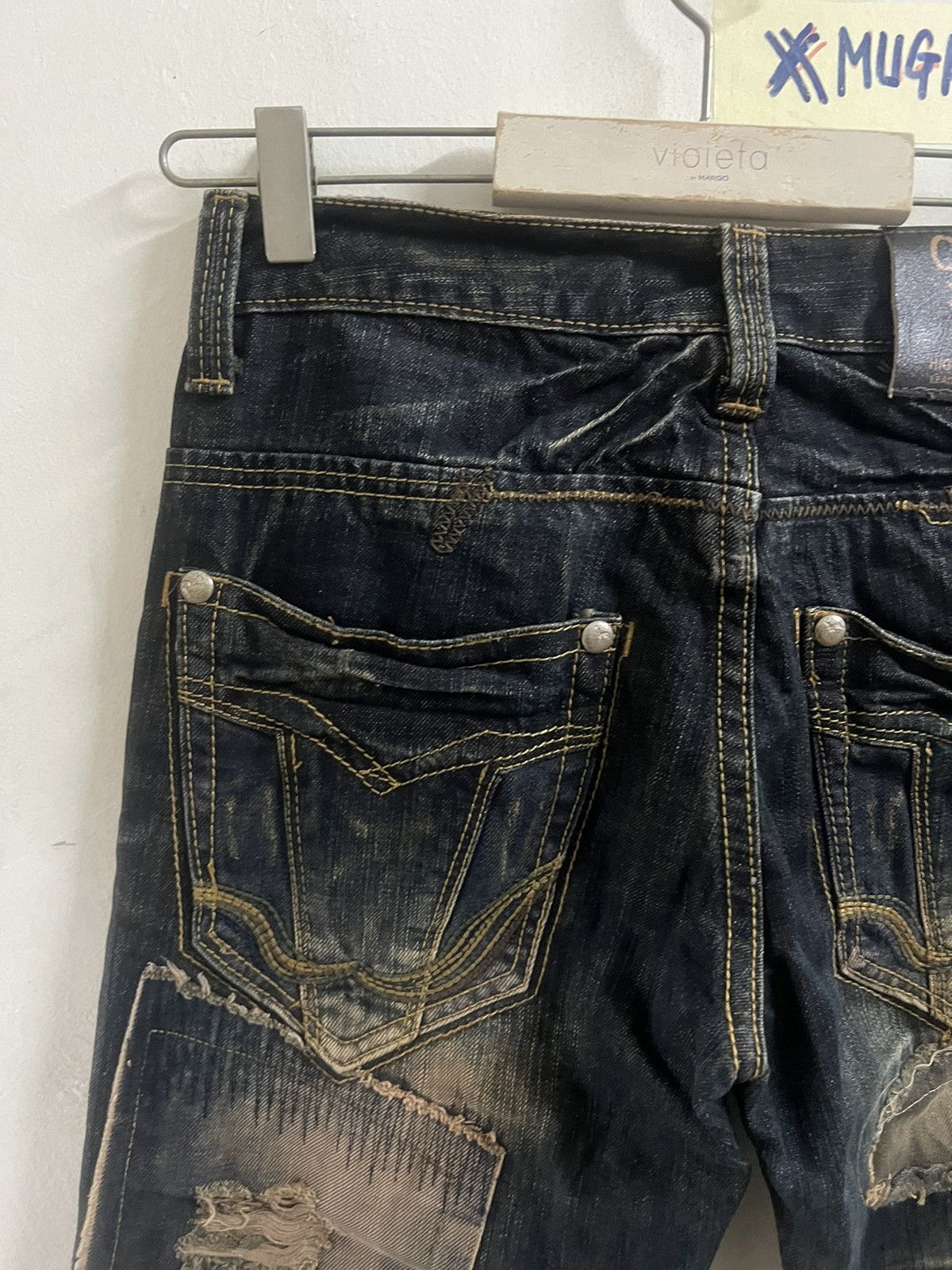 Hysteric Glamour VINTAGE Y2K INSPIRED KAPITAL PATCHWORK DENIM PANT Size US 28 / EU 44 - 14 Thumbnail
