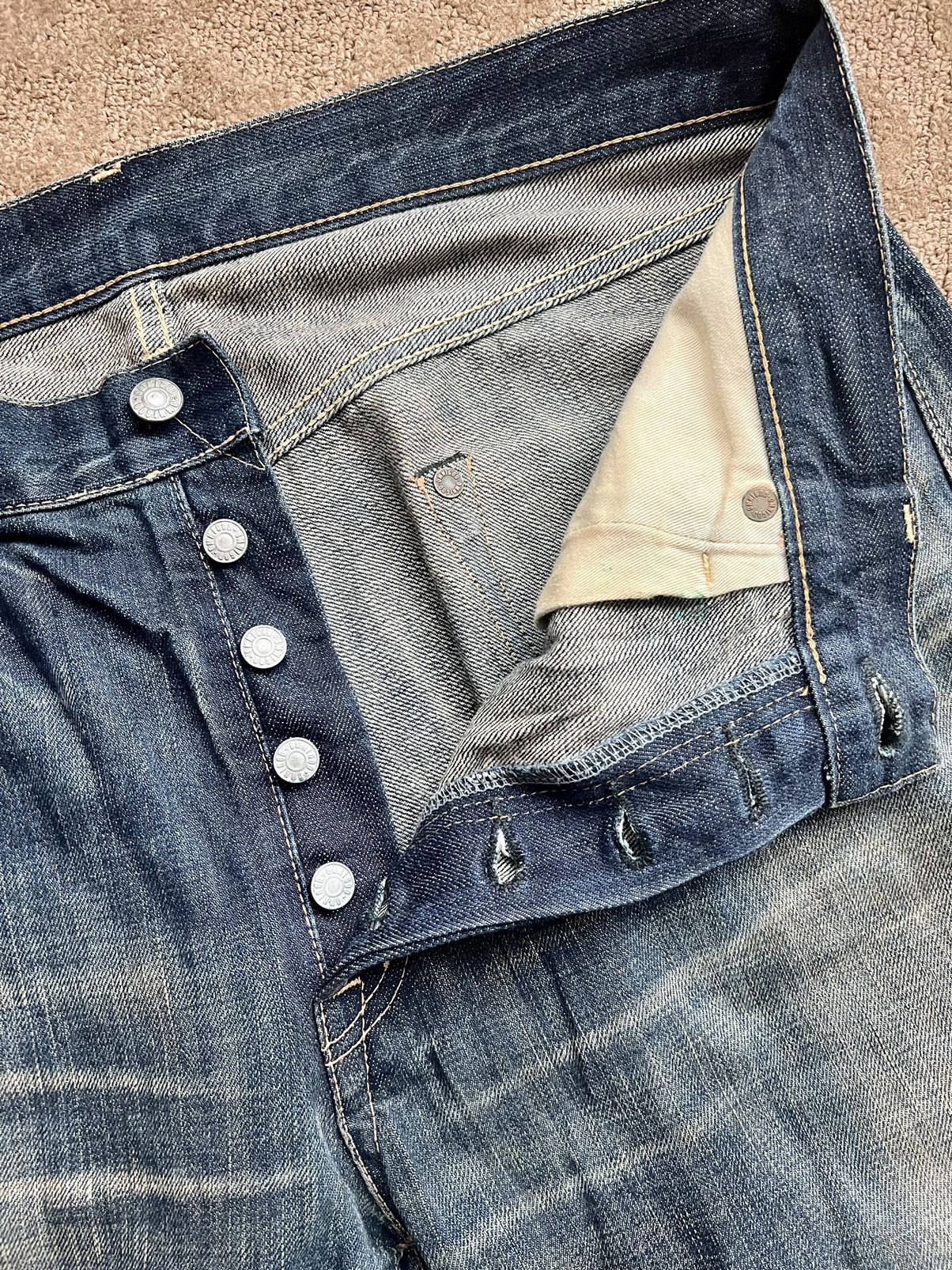 Japanese Brand × OMNIGOD × Vintage Omnigod Selvedge Smoke Flared Jeans Size US 36 / EU 52 - 9 Thumbnail