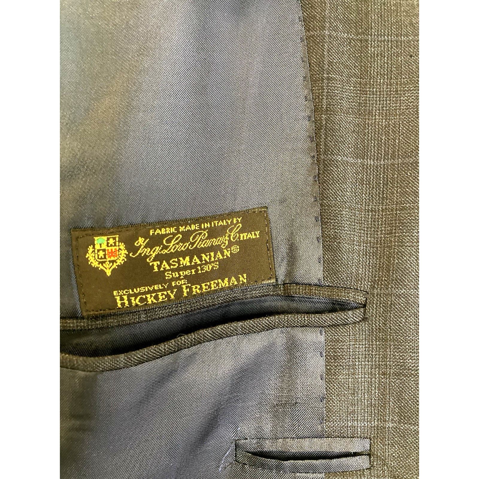 Hickey Freeman 46L Hickey Freeman LORO PIANA Wool Blazer Sport Jacket USA Size 46L - 9 Thumbnail
