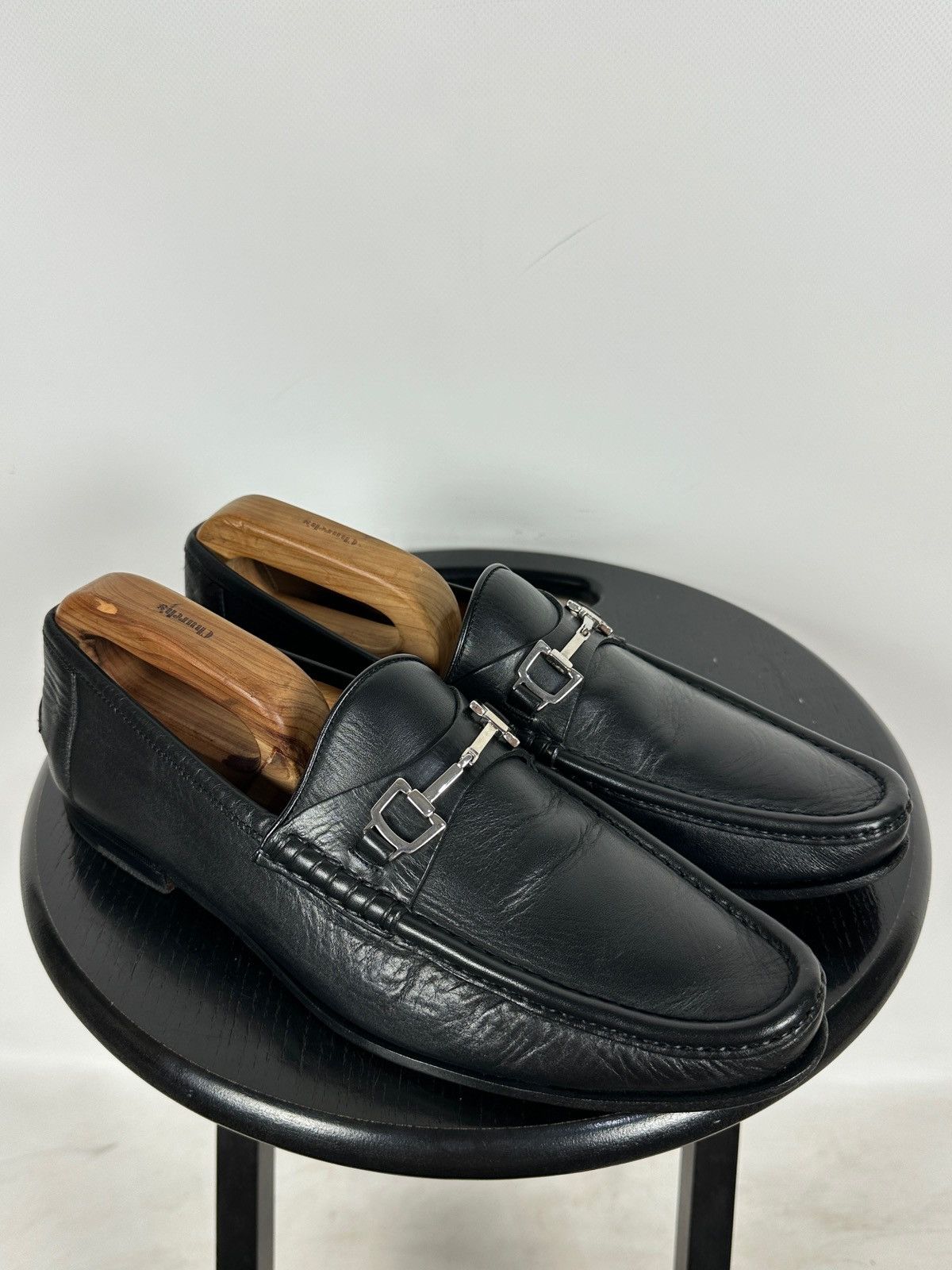 Gucci Gucci Horsebit Black Leather Slip On Loafers Size US 9 / EU 42 - 2 Thumbnail