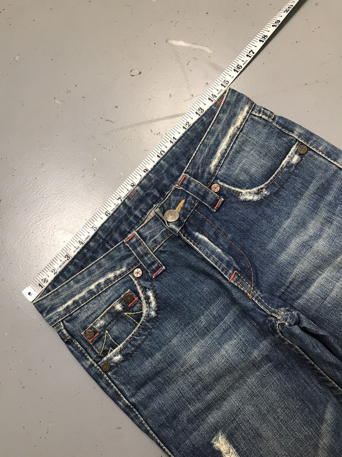 Designer Vintage true vintage distressed bootcut denim Size 30" / US 8 / IT 44 - 5 Thumbnail