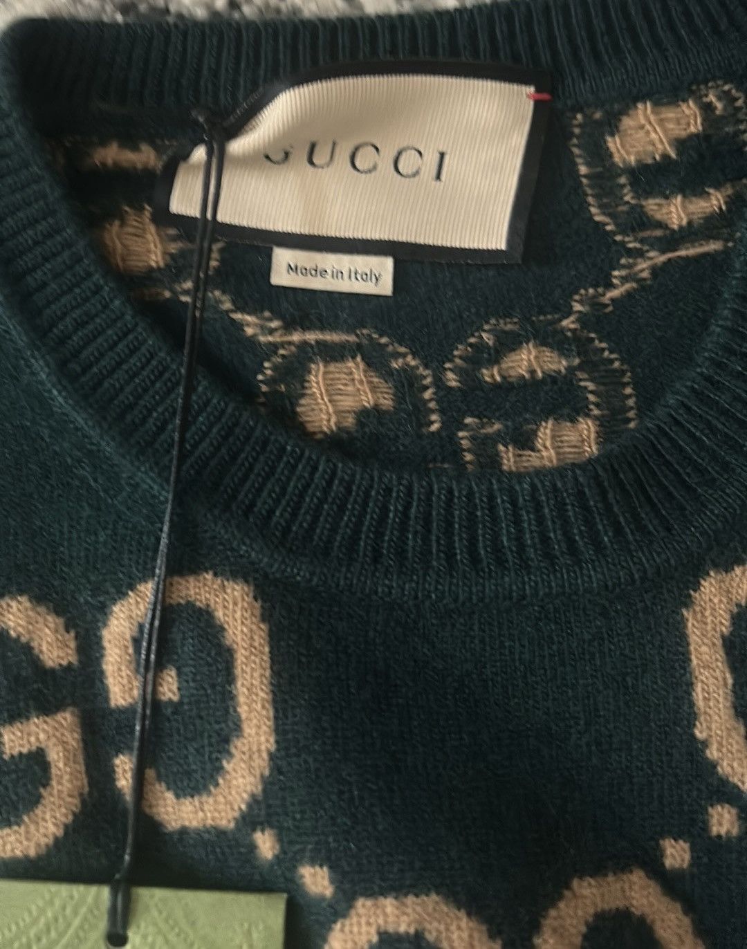 Gucci Gucci GG Monogram Crewneck Knitted Jacquard 100%wool Sweater Size US S / EU 44-46 / 1 - 4 Thumbnail