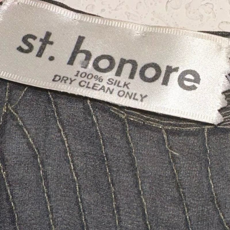 Vintage St. Honore Vintage Black & Gold Silk Beaded Jacket Top Size M / US 6-8 / IT 42-44 - 5 Thumbnail