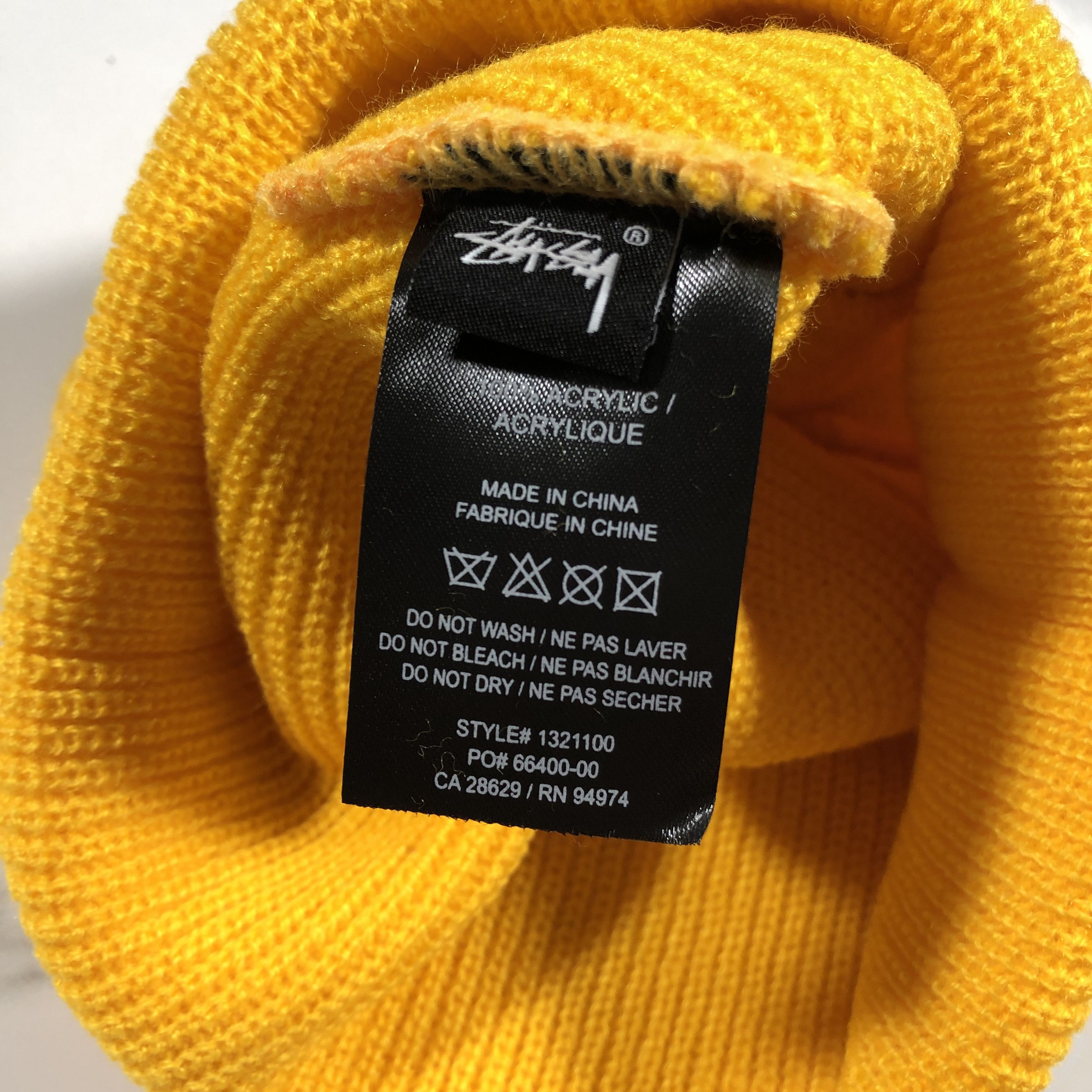 Stussy STUSSY WORKGEAR BEANIE HAT / YELLOW Size ONE SIZE - 5 Thumbnail