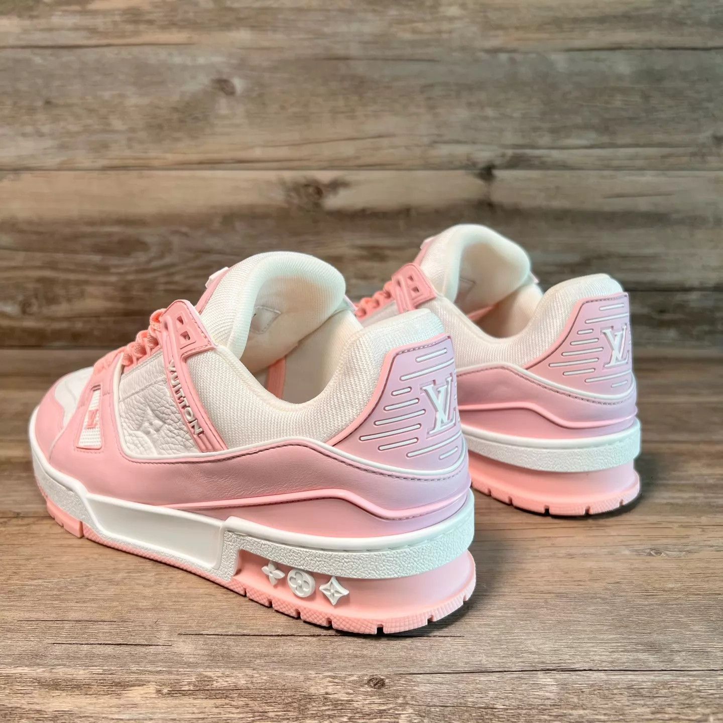 Louis Vuitton LV Trainer 25 Pink/White 37 97% NoBox NoFlaws MinorSoleWear Size US 6.5 / IT 36.5 - 4 Thumbnail