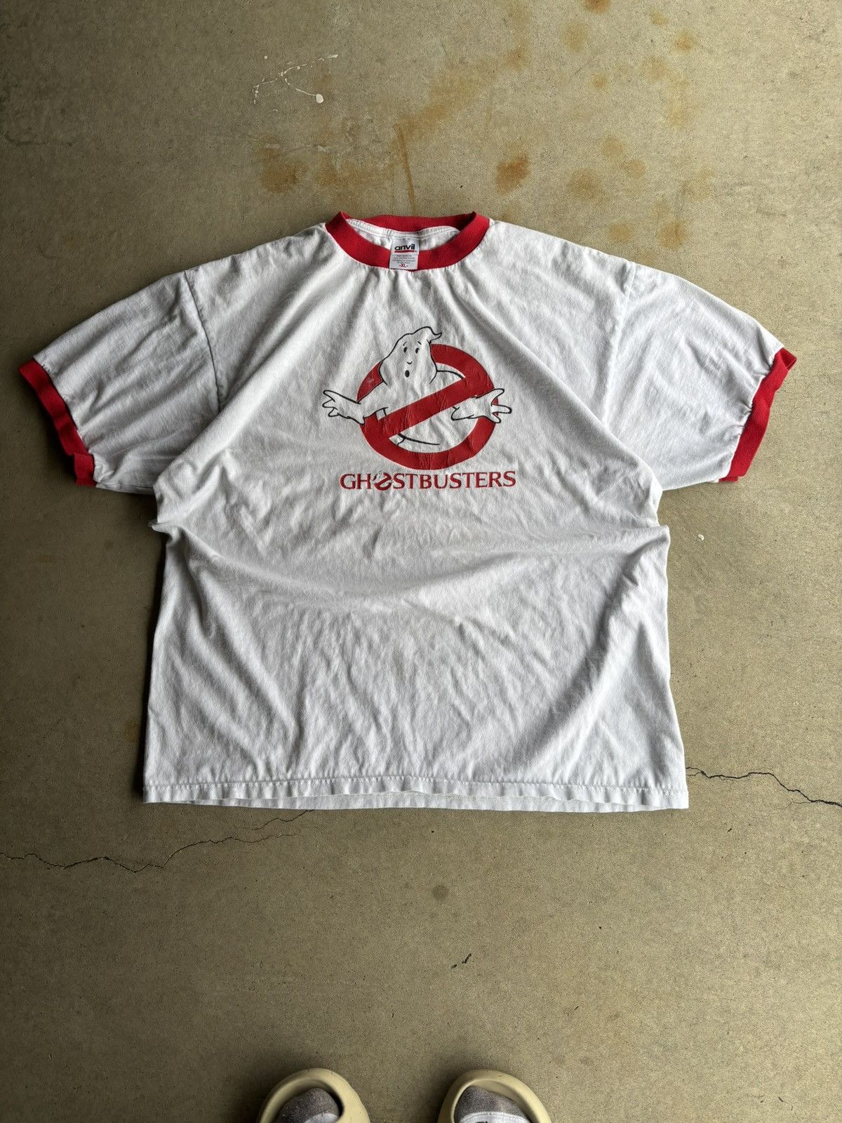Other Vintage Early 2000s Ghostbusters Logo Boxy White Ringer Tee Size US XL / EU 56 / 4 - 1 Thumbnail