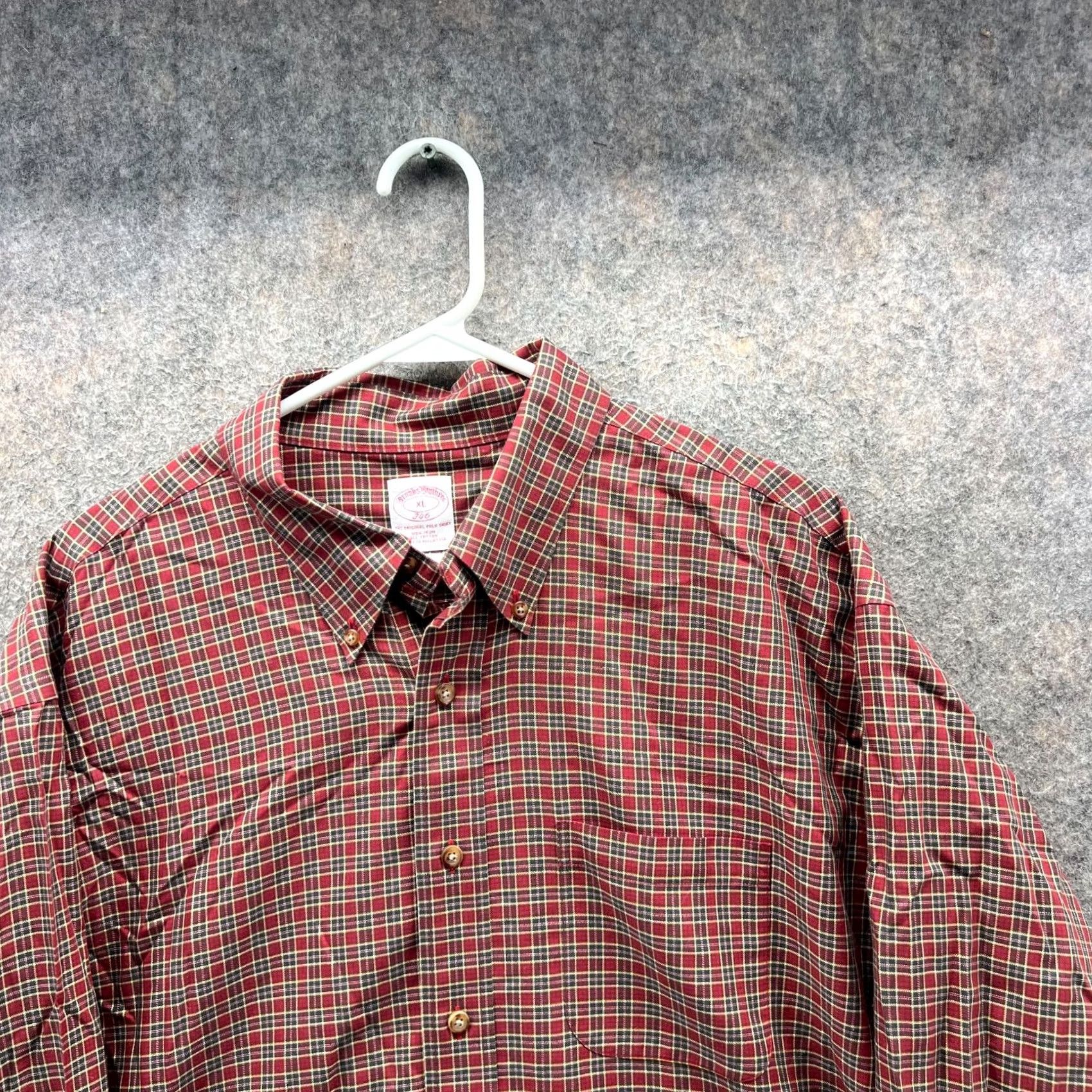Brooks Brothers VINTAGE Brooks Brothers Shirt Mens XL Red Button Down Plaid 346 Plaid Gingham Vintage Size US XL / EU 56 / 4 - 6 Thumbnail