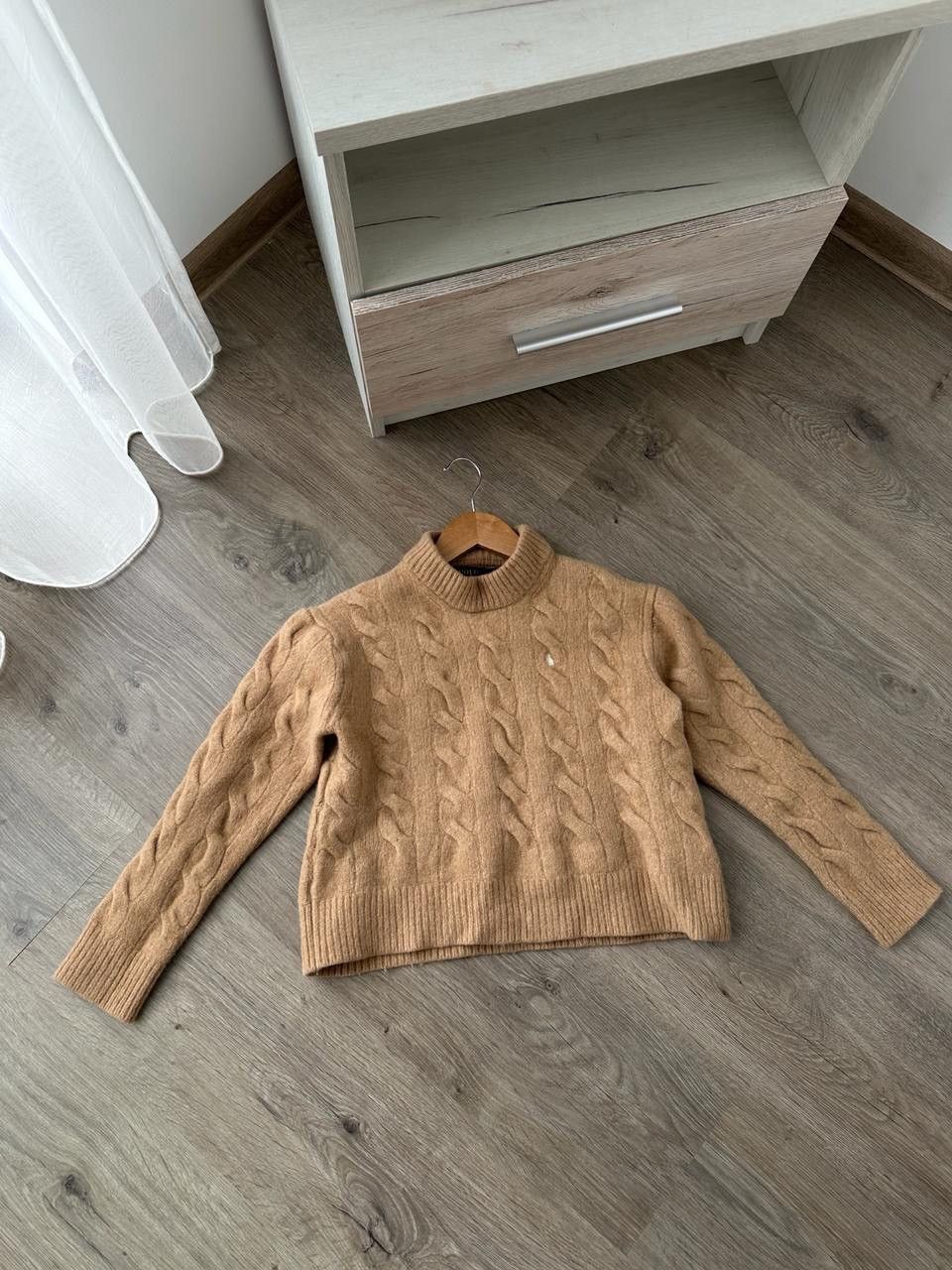 Polo Ralph Lauren × Vintage Vintage Polo Ralph Lauren Beige Cable Knit Sweater Size US XXS / EU 40 - 1 Thumbnail