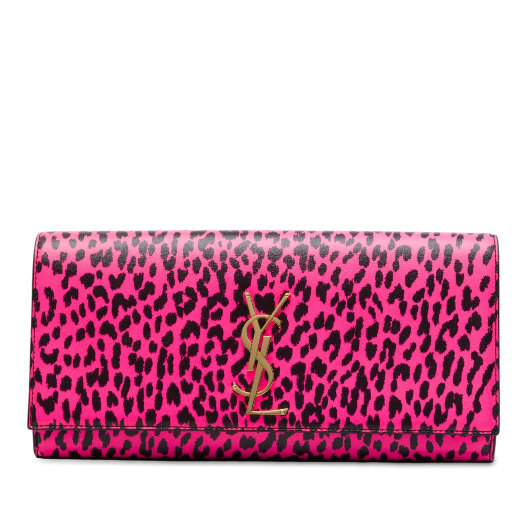 Saint Laurent Paris Leopard Print Monogram Cassandre Clutch Size ONE SIZE - 1 Thumbnail