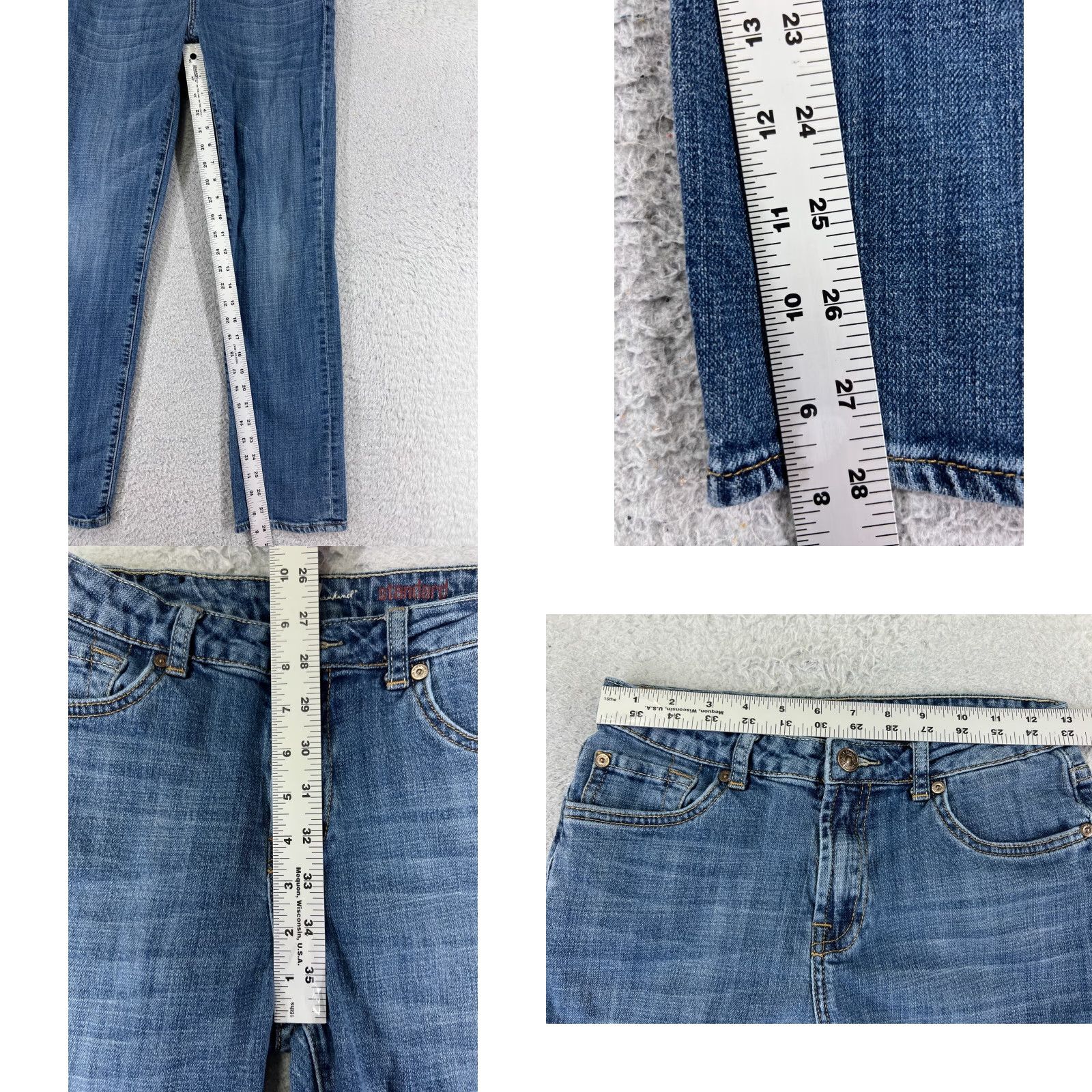 7 For All Mankind 7 For All Mankind Jeans Women 16 Blue Denim Mid Rise Straight 5-Pocket Cotton Denim Shirt? Size 38" / US 16 / IT 52 - 8 Thumbnail
