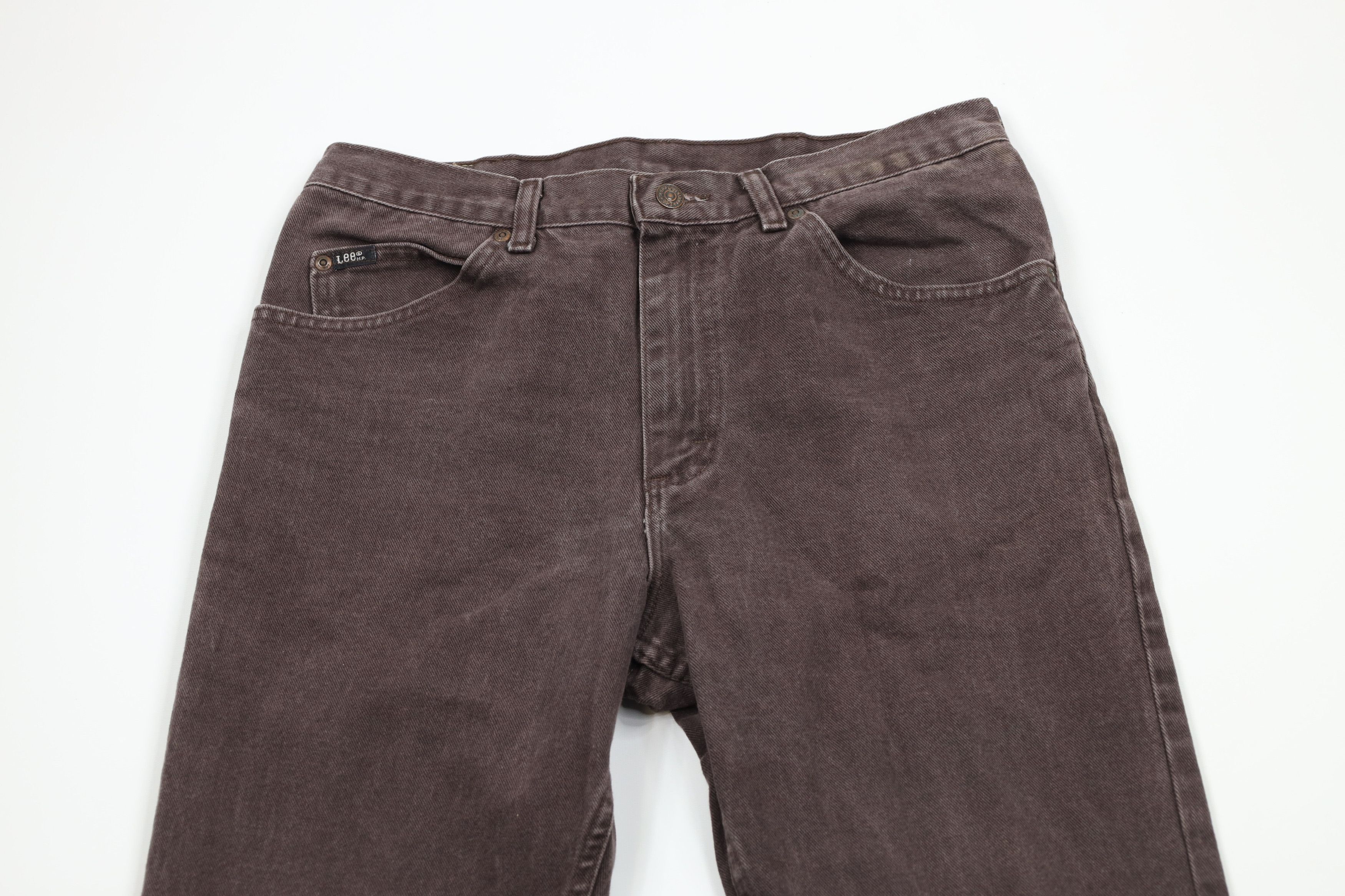 Lee × Vintage Vintage 90s Lee Straight Leg Denim Jeans Brown Cotton Size US 32 / EU 48 - 2 Thumbnail