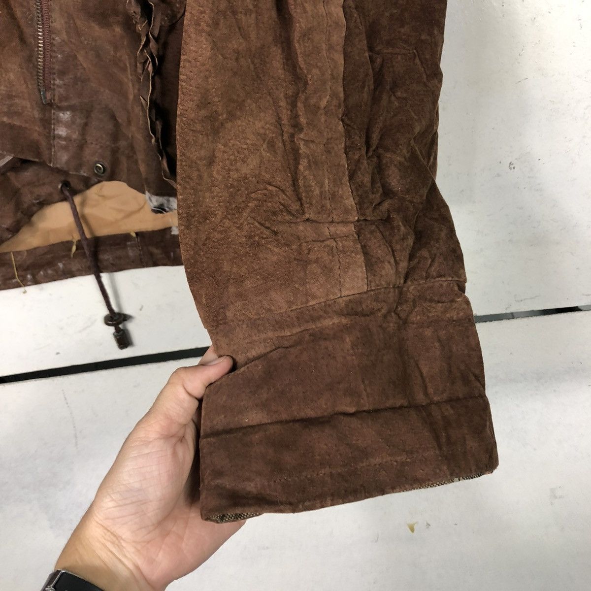 Vintage 🔥VINTAGE LEATHER JACKET HUNTING G-III MINK FUR HOODIE Size US M / EU 48-50 / 2 - 18 Thumbnail