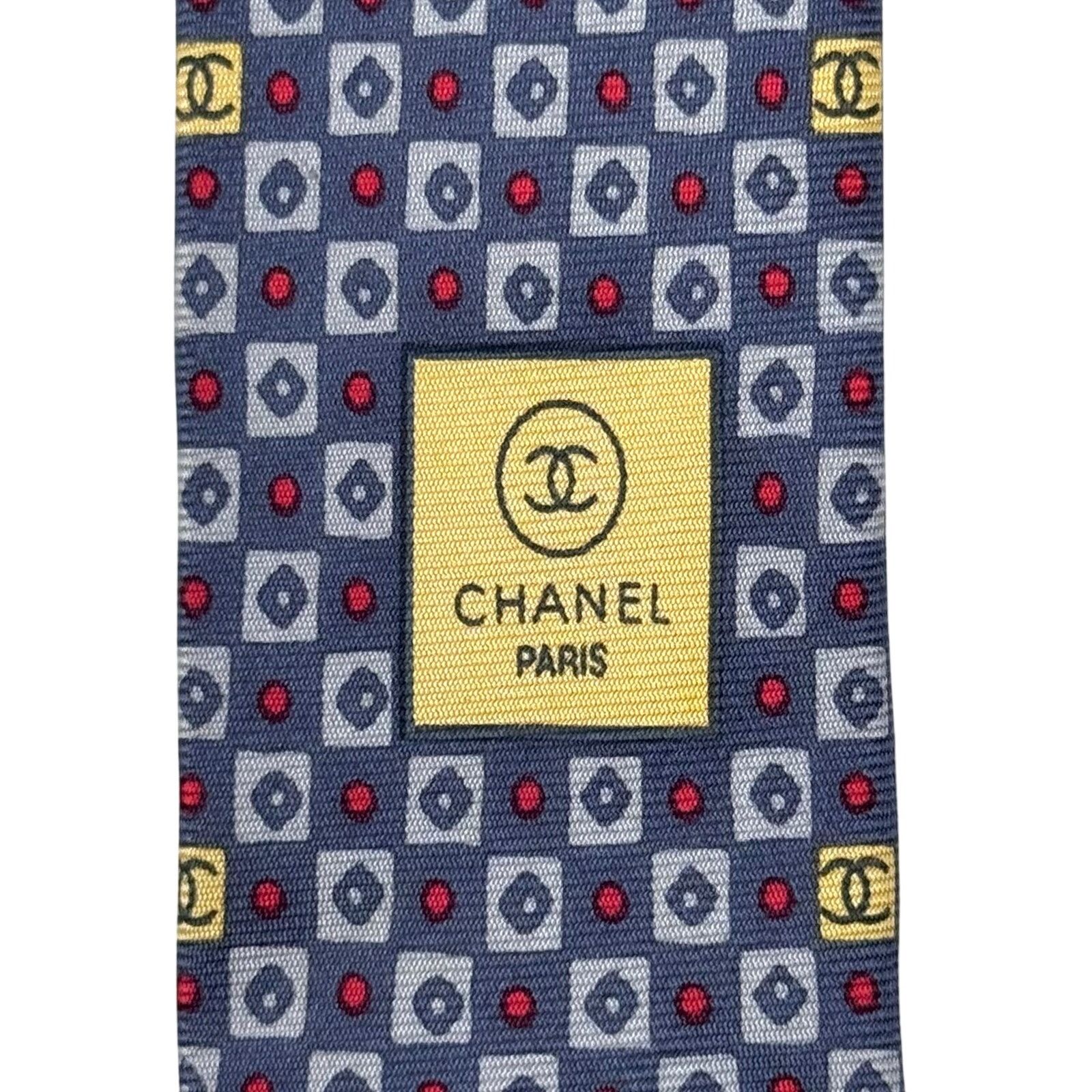 Chanel Chanel ‘CC’ Pattern Tie Size ONE SIZE - 13 Thumbnail