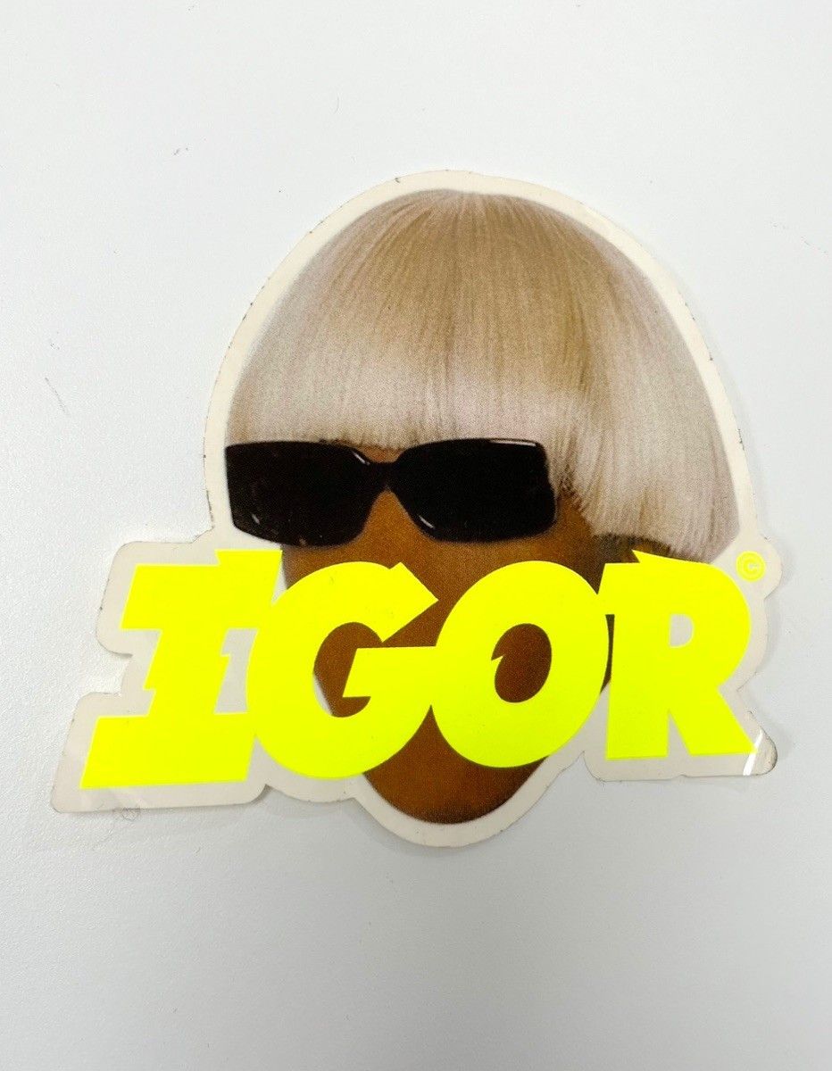 Golf Wang Golf Wang Tyler the Creator Igor Head 10 Inch Large Sticker Size ONE SIZE - 1 Preview