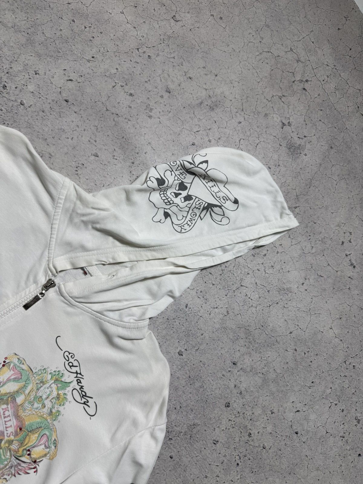 Ed Hardy Ed Hardy Skull White Women’s Full Zip Hoodie Size M / US 6-8 / IT 42-44 - 6 Thumbnail