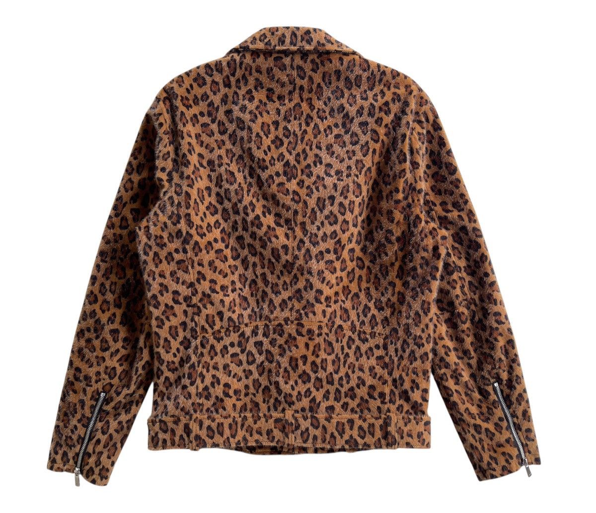 Zara Leopard Double Collar Bikers Fur Jacket Size US M / EU 48-50 / 2 - 4 Thumbnail