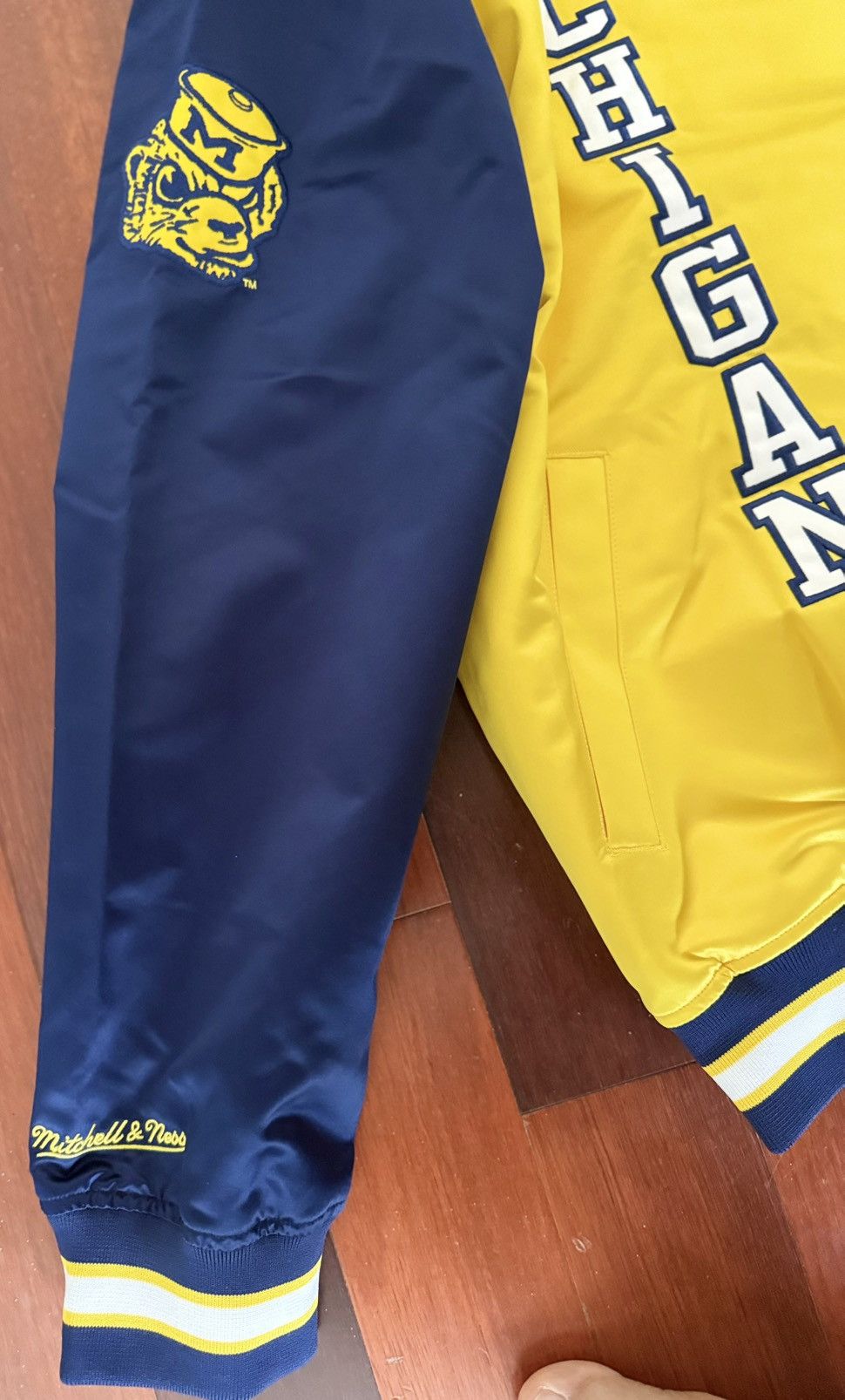 Mitchell & Ness Michigan University Mitchell & Ness Letterman Jacket Size US XXL / EU 58 / 5 - 4 Thumbnail