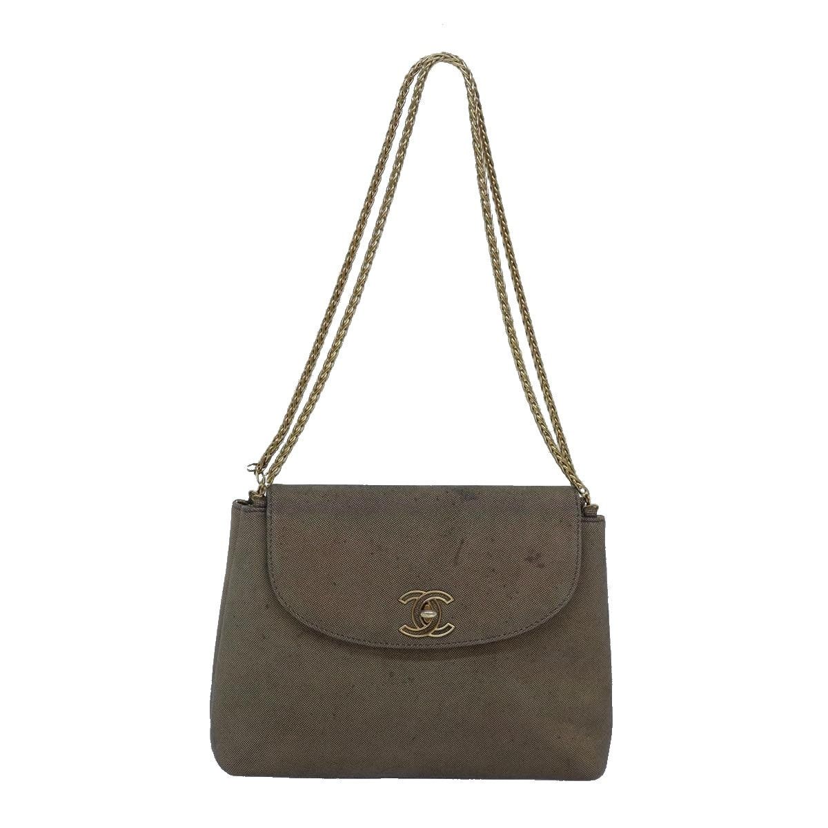 Chanel CHANEL Turn Lock Chain Hand Bag Suede Gold Tone CC Size ONE SIZE - 2 Thumbnail