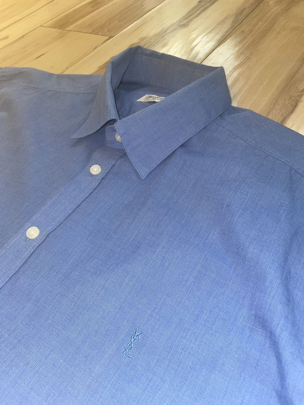 Vintage × Yves Saint Laurent Vintage Luxury Button Shirt Yves Saint Laurent YSL Size US XXL / EU 58 / 5 - 2 Thumbnail