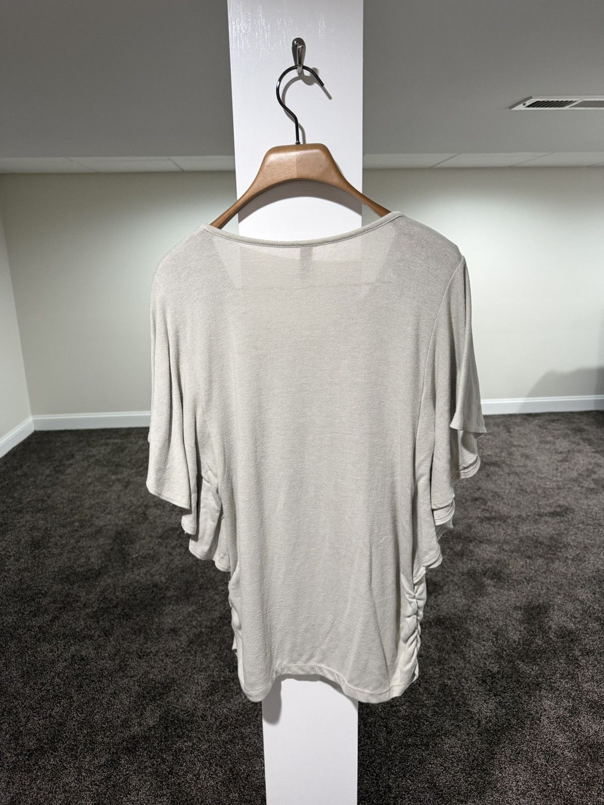 Vintage Vintage Gray Black Flower Flowy T-Shirt Size L / US 10 / IT 46 - 3 Thumbnail