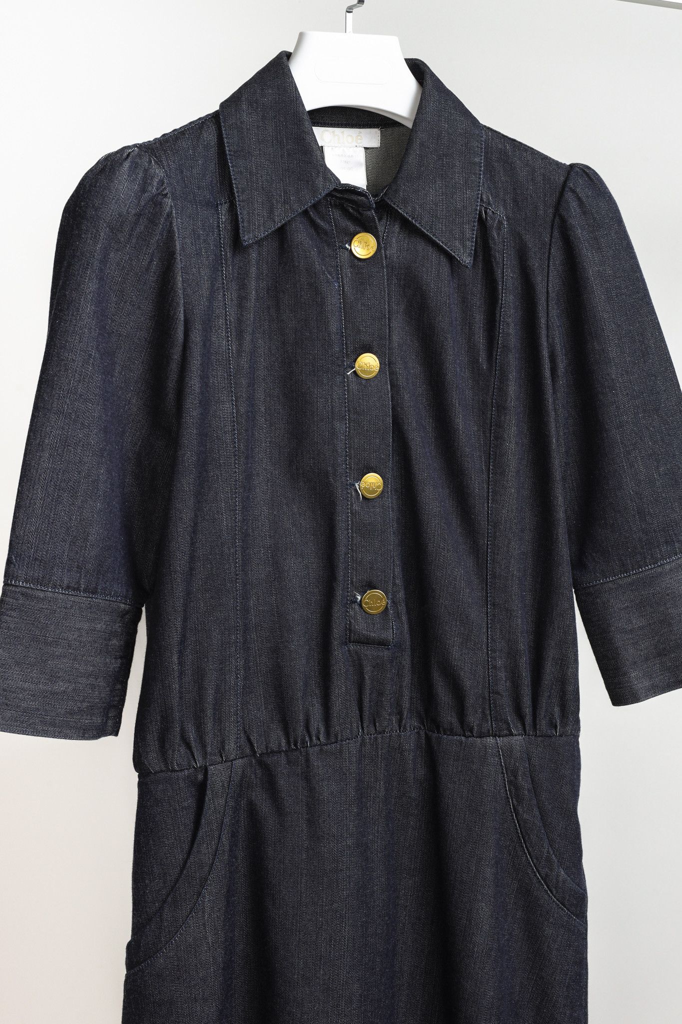 Chloe Chloe Indigo Denim Shirtdress Size M / US 6-8 / IT 42-44 - 3 Thumbnail