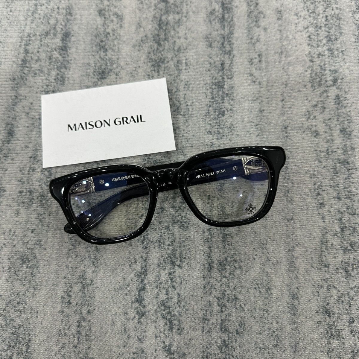 Chrome Hearts CHROME HEARTS WELL HELL YEAH BLACK EYEGLASSES Size ONE SIZE - 3 Thumbnail