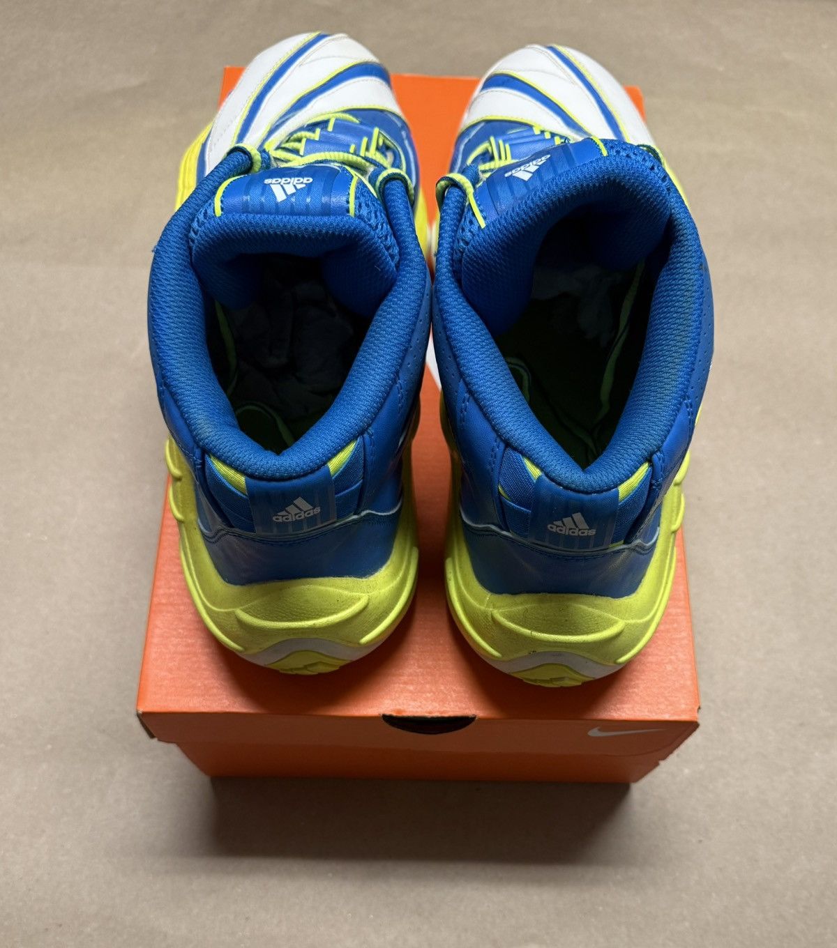 Adidas Adidas Real Deal Blue Lime Mens sz 14 Basketball Shoes Rare Size US 14 / EU 47 - 4 Thumbnail