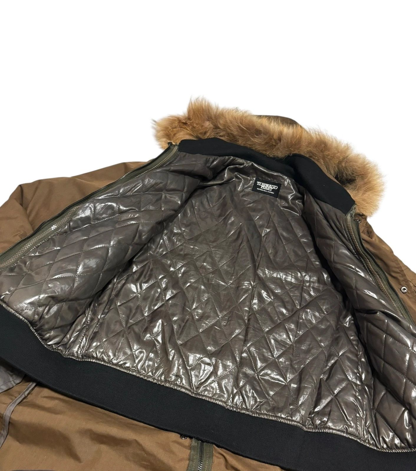 Tornado Mart Tornado Mart parka khaki brown fur hood mod coat Size US S / EU 44-46 / 1 - 5 Thumbnail