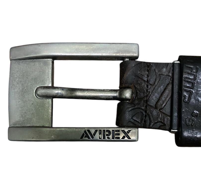 Avirex Vintage Leather Avirex Belt Monogram Design Size 30 - 2 Thumbnail