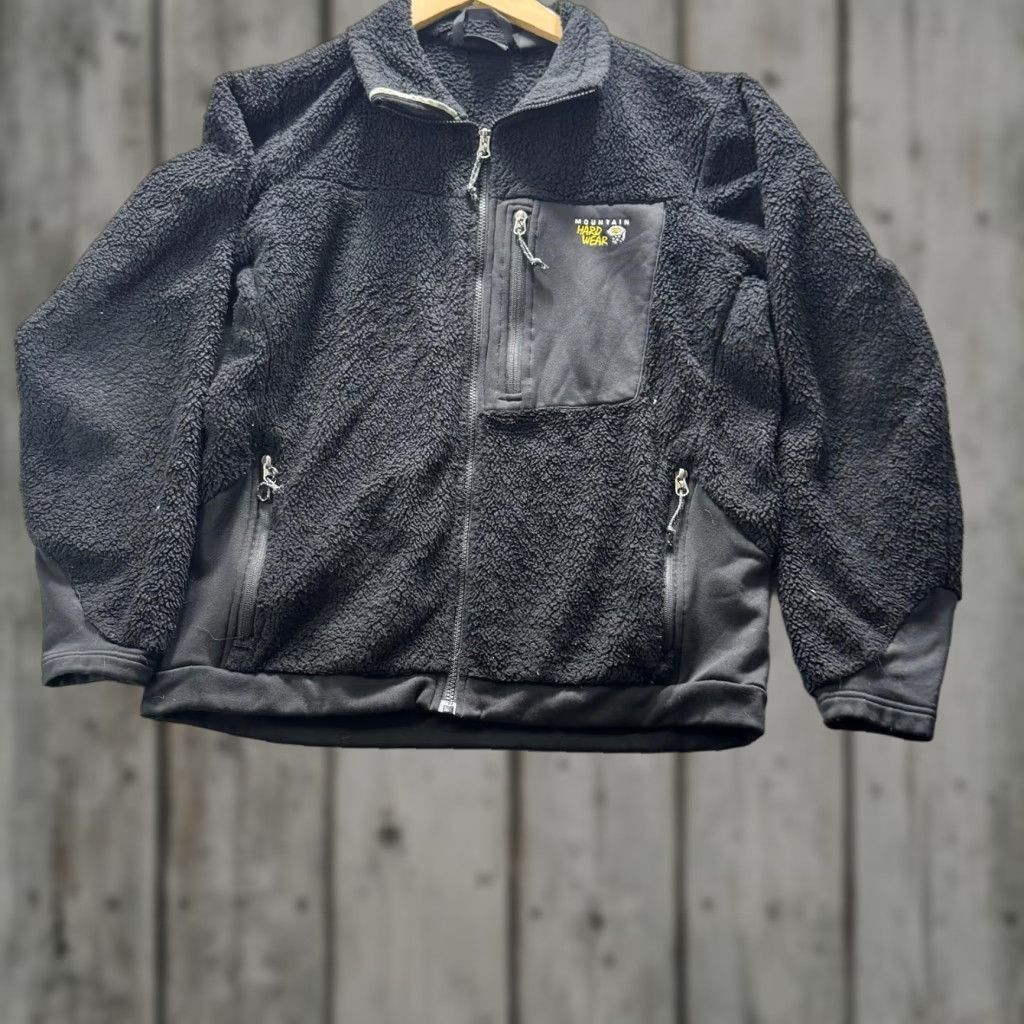 Mountain Hardwear Mountain Hardwear Jacket Womens Large Black Sherpa Fleece Full Zip Hiking Warm Winter Size L / US 10 / IT 46 - 1 Thumbnail