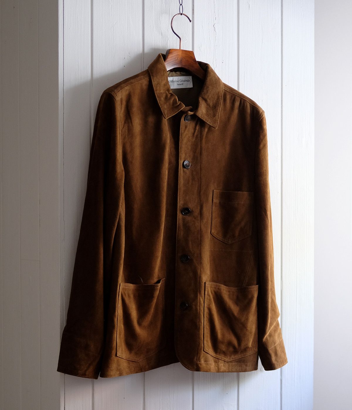 Officine Generale Leather Taylor Jacket Size US L / EU 52-54 / 3 - 1 Thumbnail