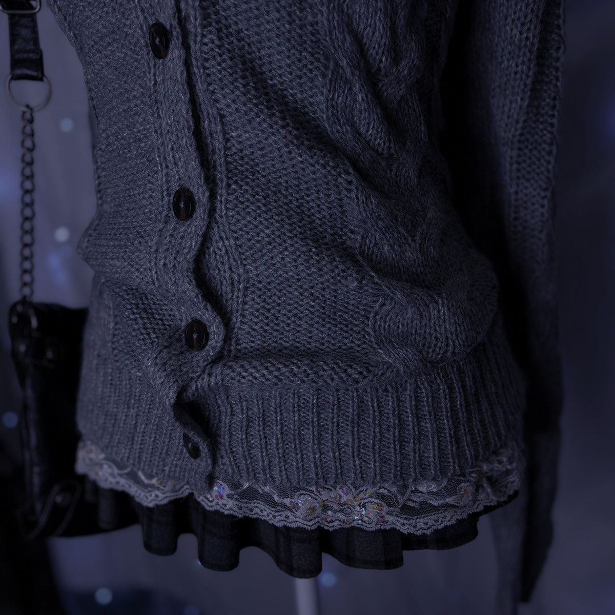 Other Wild Fable Grey Knit Sweater Size XL / US 12-14 / IT 48-50 - 3 Thumbnail