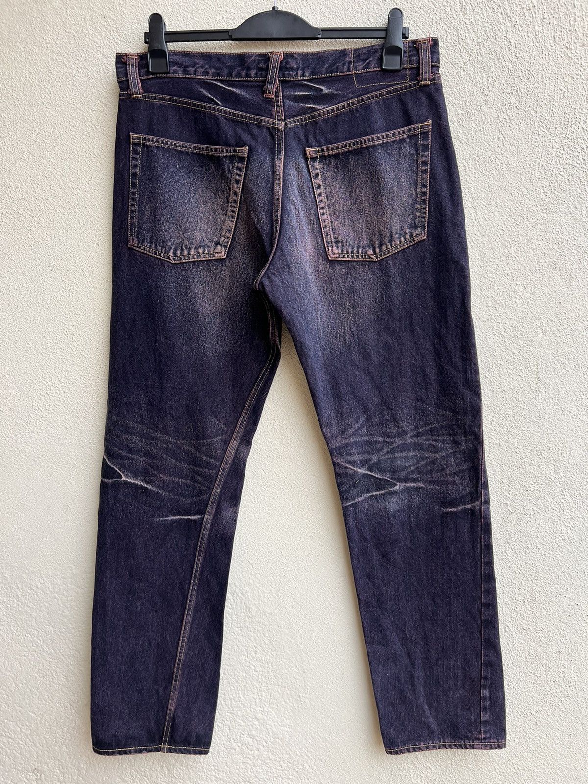 Beams Japan Vintage WHATZIS Japan Ripped Redline Selvedge Denim Jeans Size US 34 / EU 50 - 19 Thumbnail