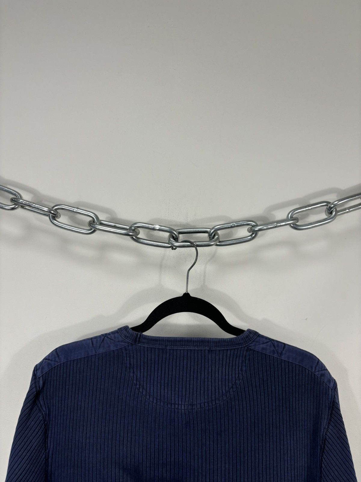 Nigel Cabourn Nigel Cabourn Utility Men’s Blue Ribbed Long Sleeve Tee Size US M / EU 48-50 / 2 - 15 Thumbnail