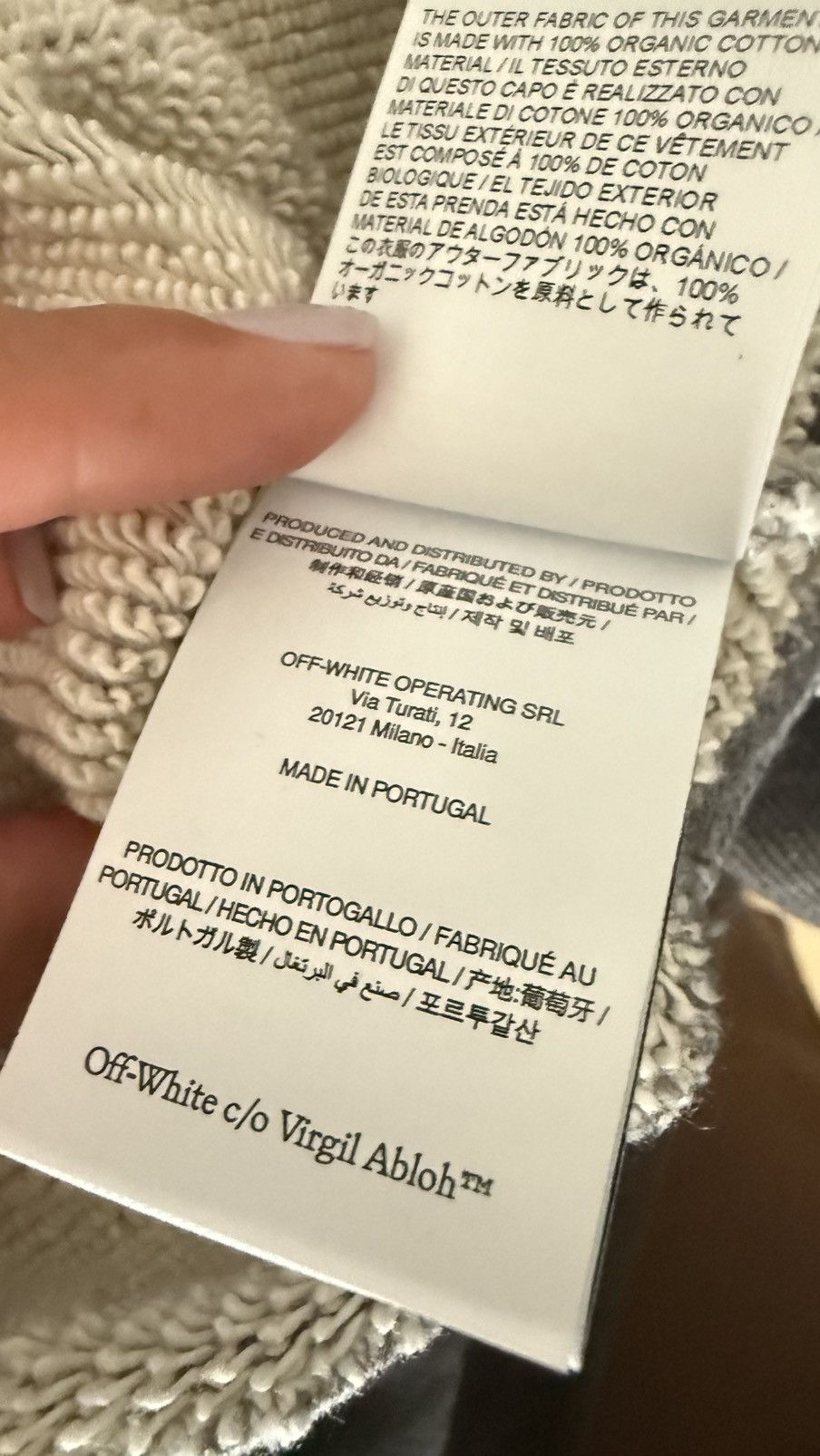 Off-White New Gray Varsity Hoodie by Off-White Size Large Size US L / EU 52-54 / 3 - 13 Thumbnail