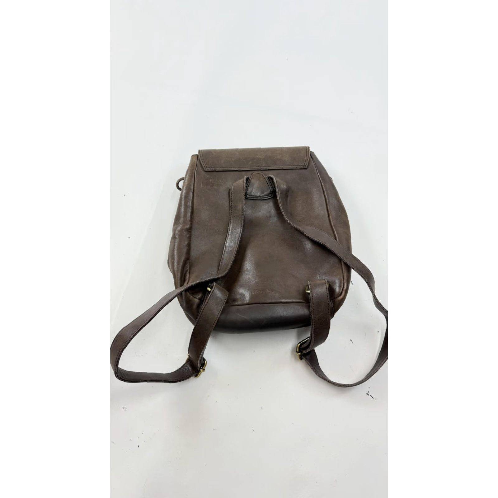 Eddie Bauer VINTAGE Eddie Bauer Backpack Purse Womens Brown Leather Small Daypack Bag Casual Size ONE SIZE - 3 Thumbnail