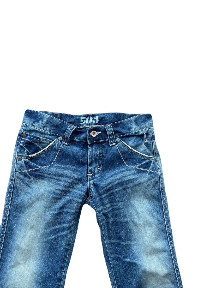 If Six Was Nine 2000s Japanese archive Flared Distressed Jeans Vkei Y2K Size US 30 / EU 46 - 5 Thumbnail