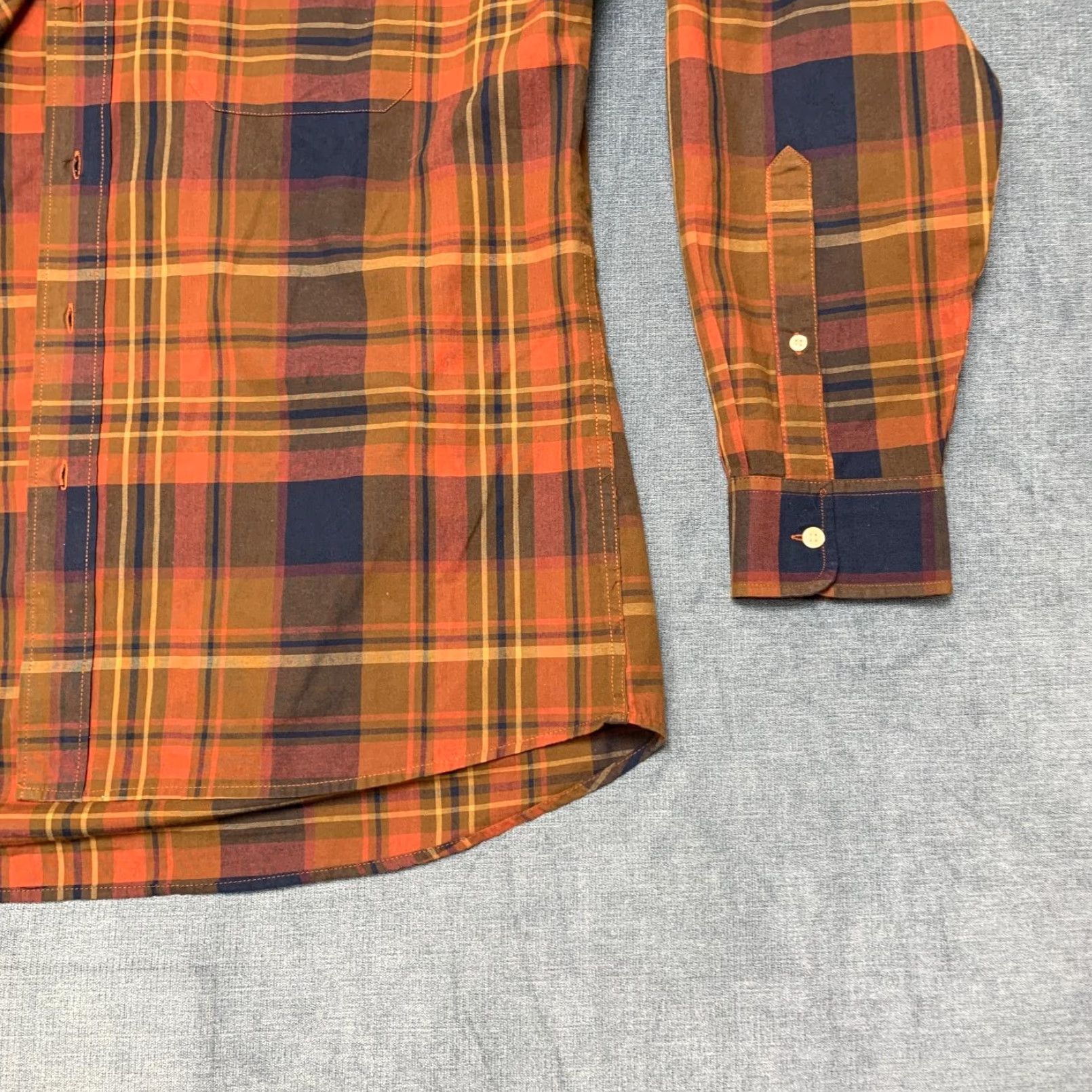 Bills Khakis VINTAGE Bills Khakis Shirt Mens XL Orange Plaid Classic Fit Pockets Button Down Outdoor Size US L / EU 52-54 / 3 - 2 Thumbnail