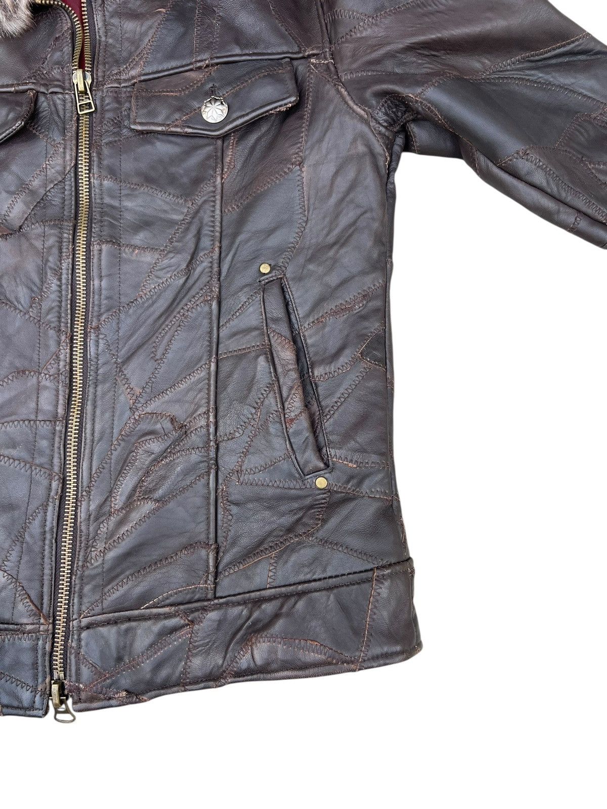 If Six Was Nine Faux Fur Patchwork Sheepskin Leather Jacket All The Way Size US S / EU 44-46 / 1 - 12 Thumbnail