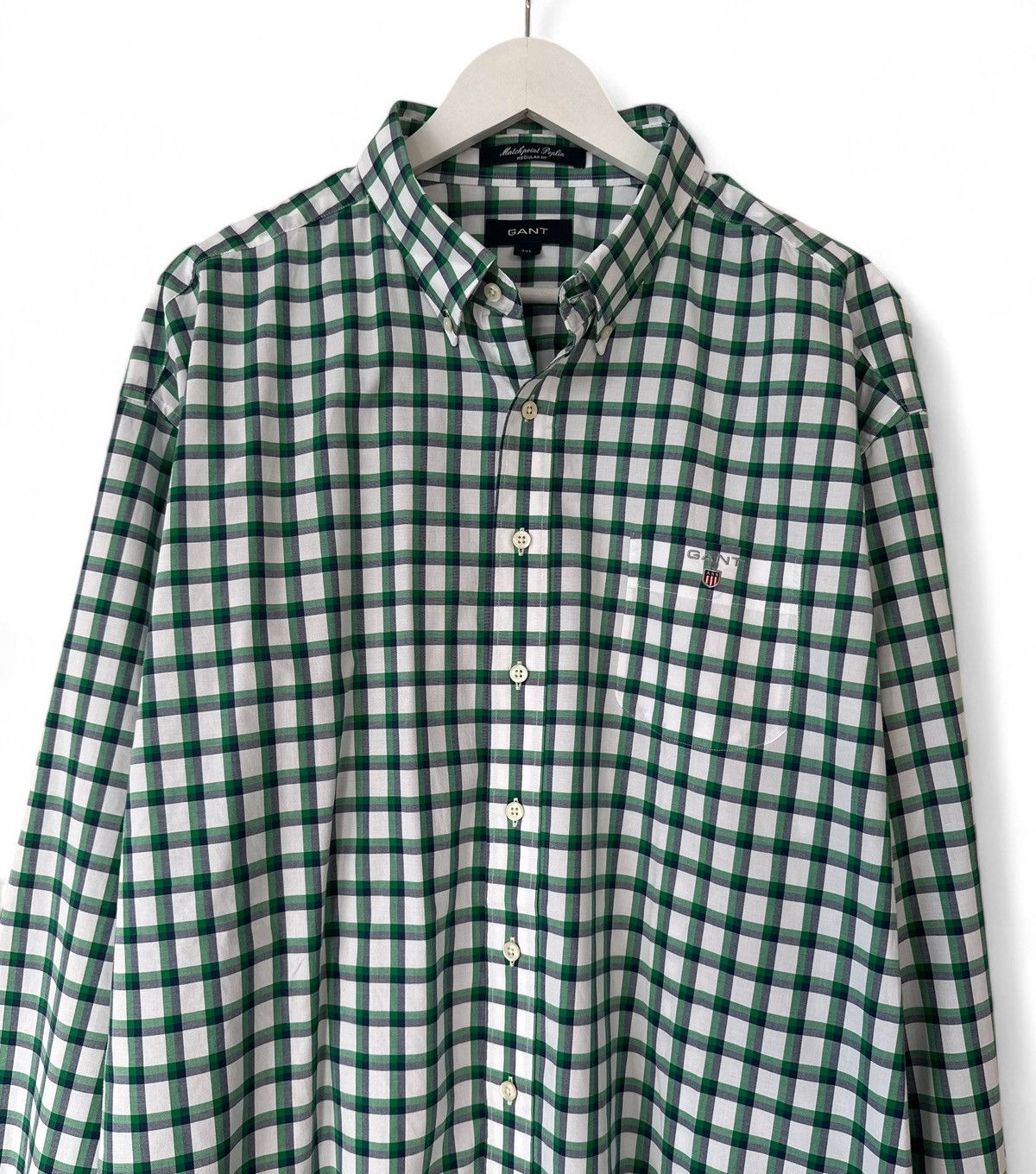 Flannel × Gant GANT Matchpoint Poplin Logo 3XL Men's Shirt Cotton Size US XXL / EU 58 / 5 - 3 Thumbnail
