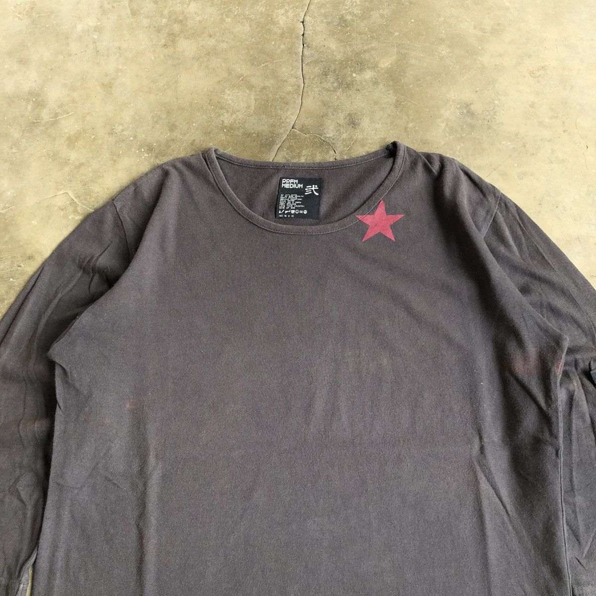 20471120 2000s PPFM Stars Logo Grunge Punk Style Raglan Shirt Size US M / EU 48-50 / 2 - 2 Thumbnail